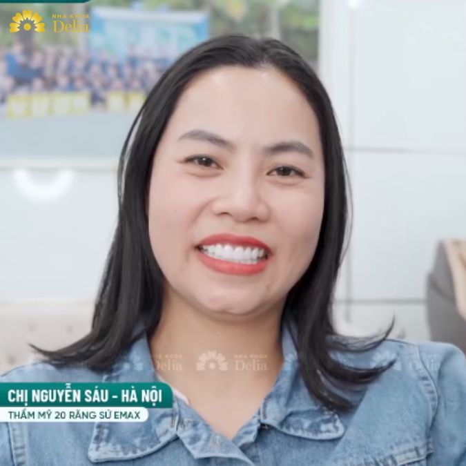 Khách hàng Nguyễn Sáu ưng ý 100% sau khi bọc sứ tại Delia