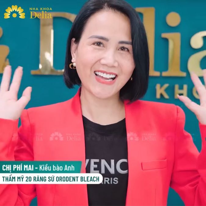 Bọc răng sứ Orodent Bleach khắc phục hình thể ngắn – Chị Phí Mai