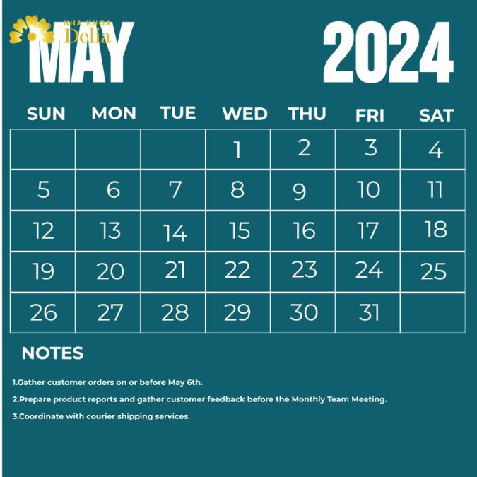 Ngày đẹp tháng 5 năm 2024 cưới hỏi, khai trương, mua nhà đại cát