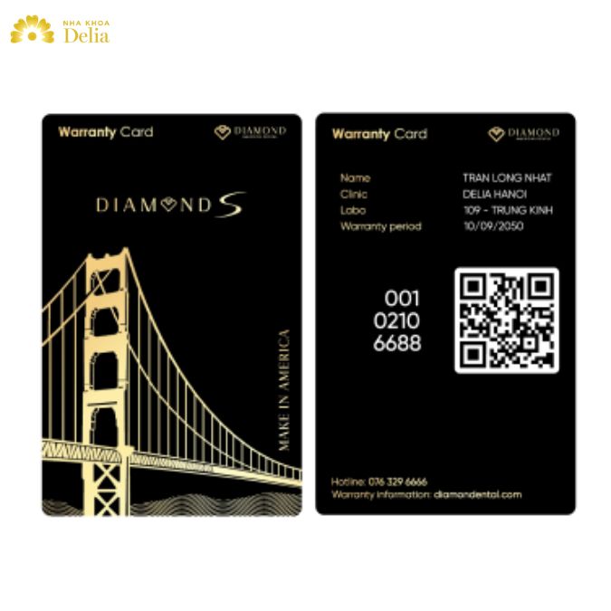 Thẻ bảo hành răng sứ Diamond tại Delia và những điều cần biết