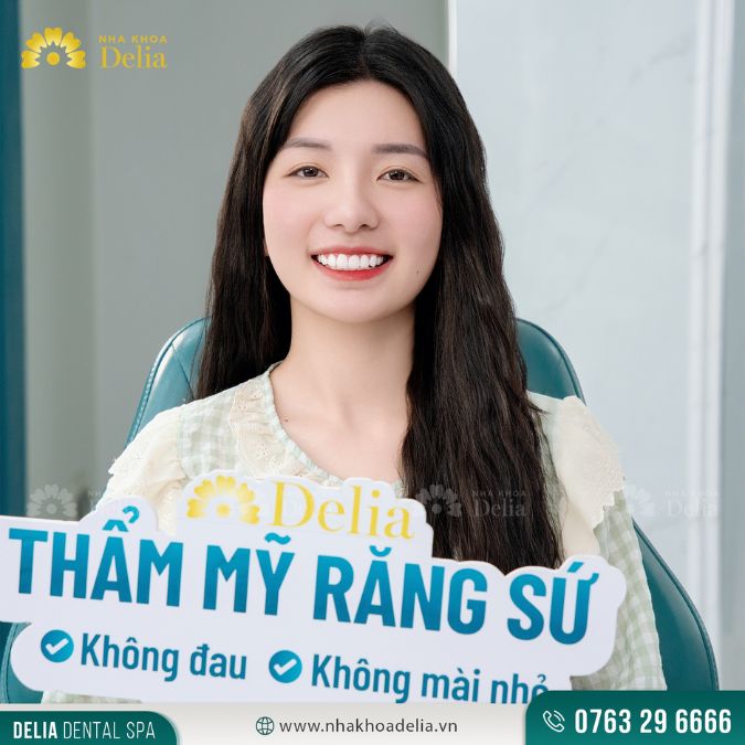 Tụt lợi, răng xấu KH Bùi Thị Duyên quyết định đến Delia bọc sứ