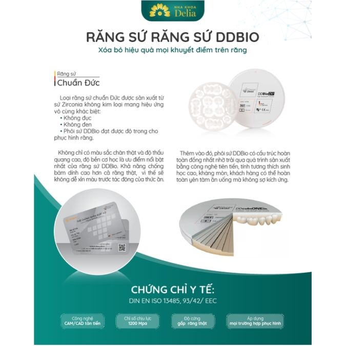 So sánh răng sứ Venus và DDBIO