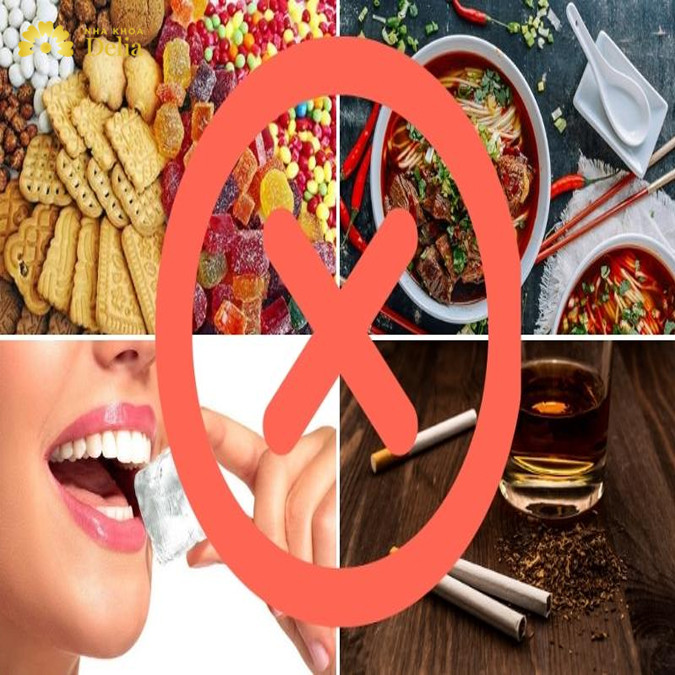 Hạn chế thuốc lá, rượu đỏ, đá, các đồ ăn cứng để răng sứ có độ bền tốt nhất