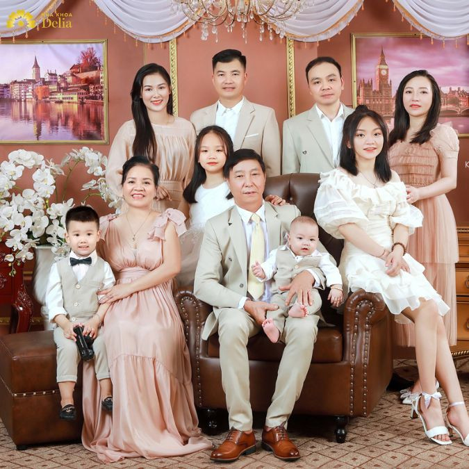 Bức ảnh đại gia đình ấm cúng