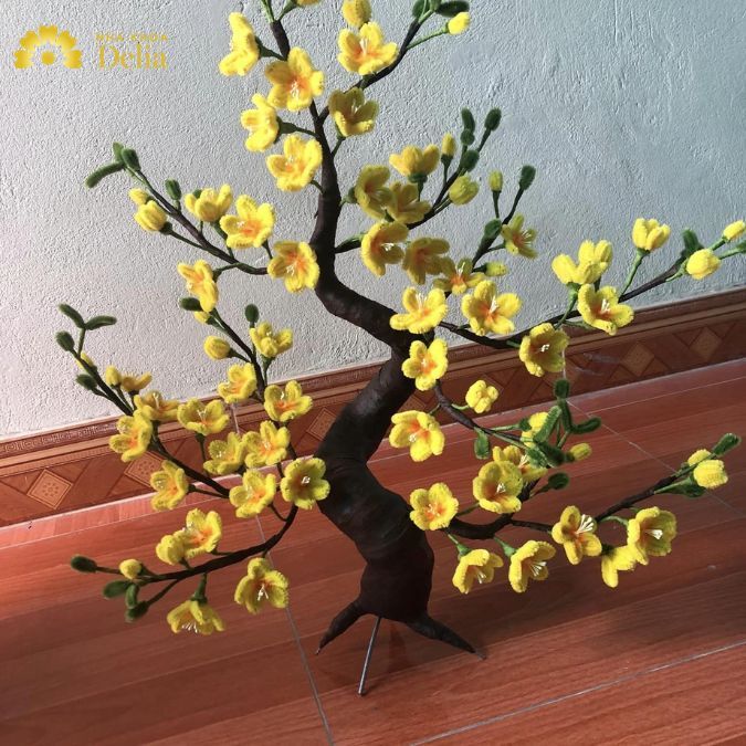 Hoa mai kẽm nhung siêu đẹp giống y như thật