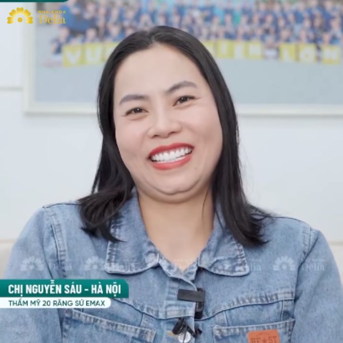 Hành trình thẩm mỹ 20 răng sứ Emax của chị Nguyễn Sáu tại Delia