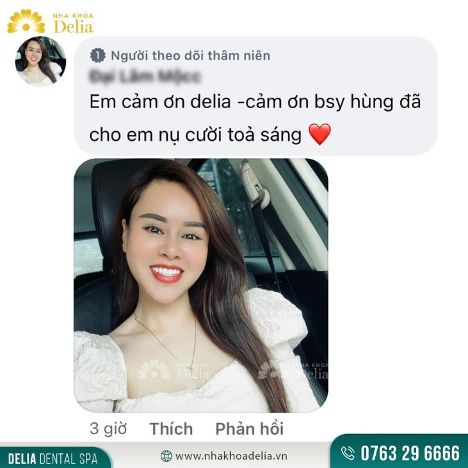 Sau khi được bạn bè giới thiệu, chị đã quyết định đến Delia để cải thiện những khiếm khuyết răng