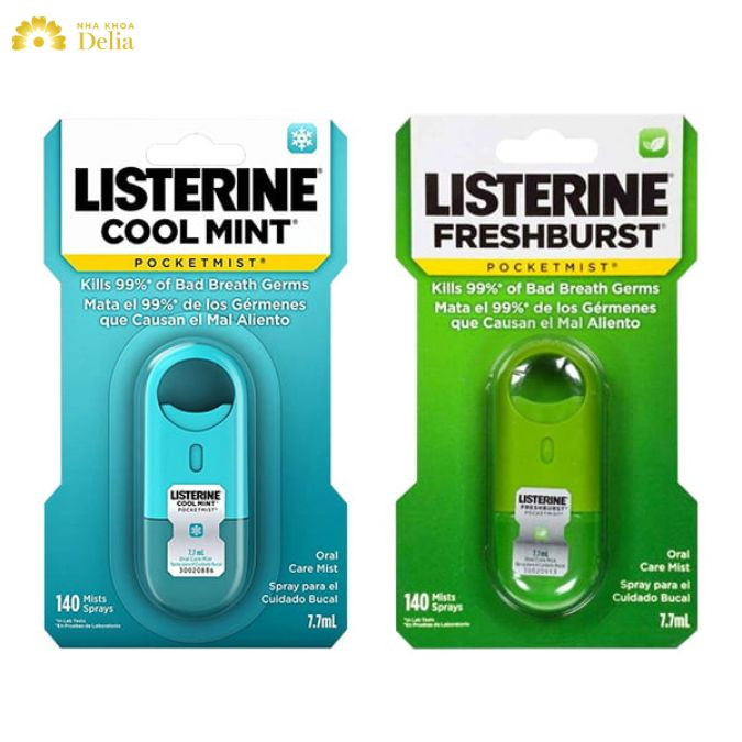 Bình xịt thơm miệng Listerine Cool Mint Pocketmist