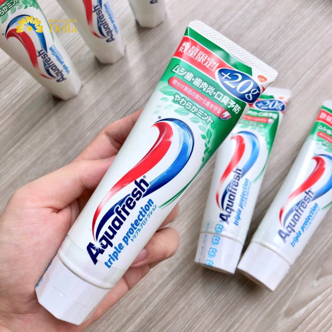 Aquafresh là dòng kem đánh răng đặc biệt của Nhật với công dụng chống sâu răng hiệu quả.