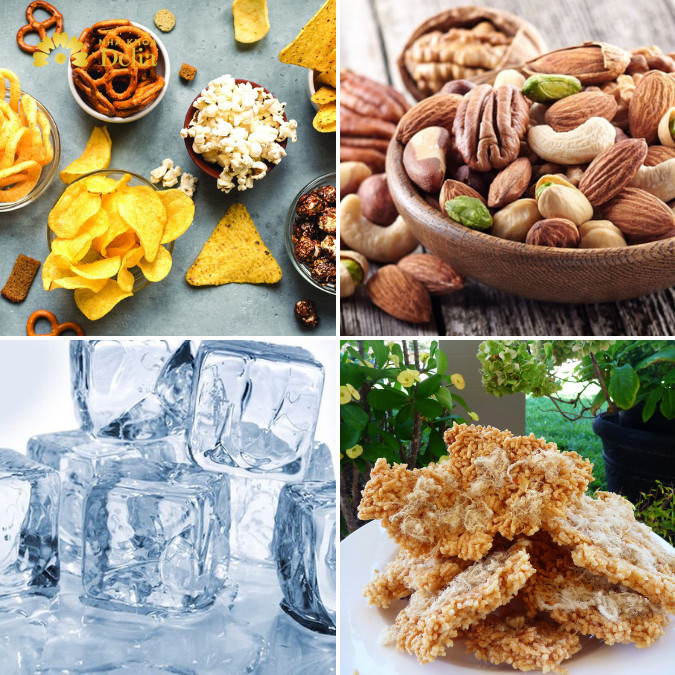 Hạn chế ăn các thực phẩm cứng, giòn để tránh việc răng bị nứt, vỡ