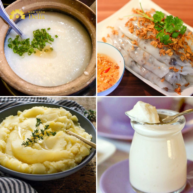 Ưu tiên các loại thực phẩm mềm và dễ nhai, giàu dinh dưỡng để hạn chế tối đa các tổn thương cho răng