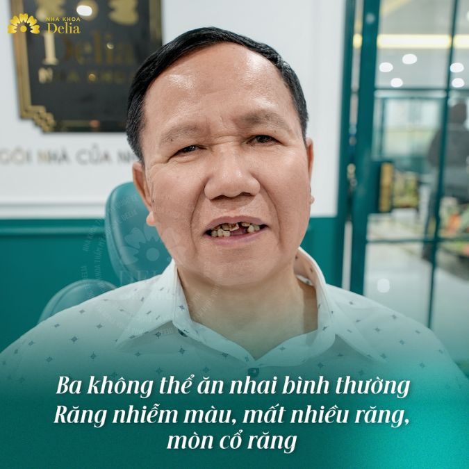 Mong muốn dành tặng cho ba một món quà ý nghĩa ngày càng lớn dần khi anh thấy ba mình ăn nhai khó khăn do hàm răng khiếm khuyết