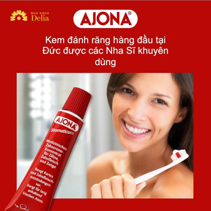 Kem đánh răng Ajona của Đức còn được nhiều người biết đến với cái tên kem đánh răng y tế, kem đánh răng đặc trị