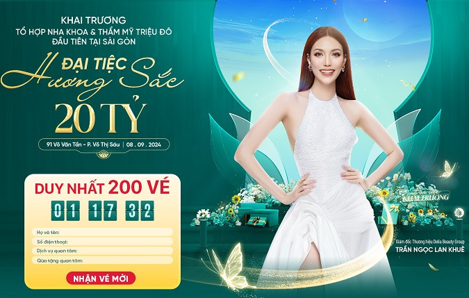 Đại tiệc Hương Sắc 20 tỷ – Khai trương tổ hợp Nha Khoa & Thẩm mỹ triệu đô đầu tiên tại Sài Gòn