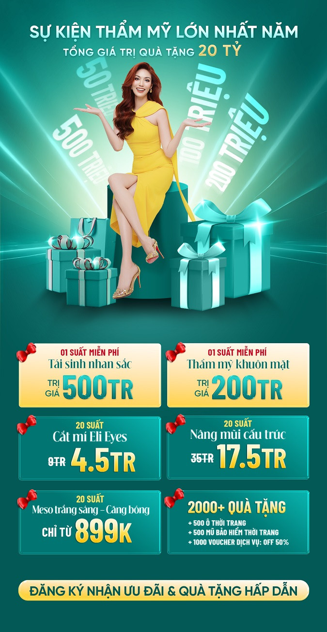 Sự kiện 20 tỷ với những ưu đãi thẩm mỹ trị giá siêu hời