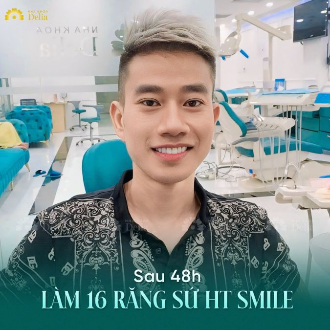 Bệnh nhân đã bọc răng sứ