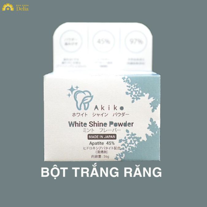 Bột trắng răng Akiko White Shine Powder với khả năng kháng viêm, chống khuẩn hiệu quả
