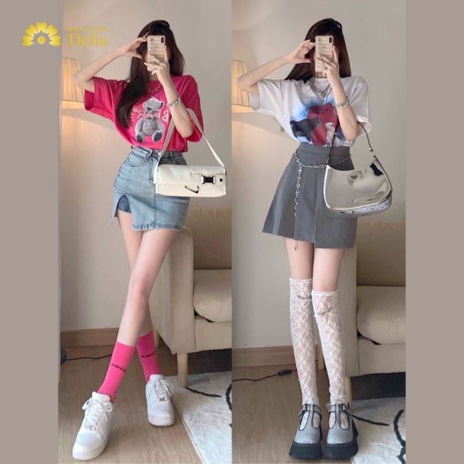 Tự sướng trước gương với phụ kiện
