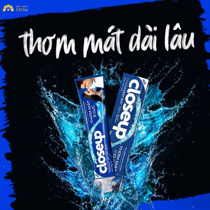 Kem Đánh Răng Closeup Thơm Mát Bất Tận Tinh Thể Băng Tuyết