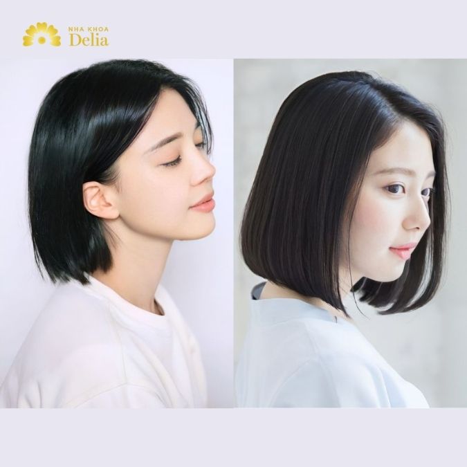 Tóc ngắn duỗi thẳng cực thanh lịch đi đám cưới