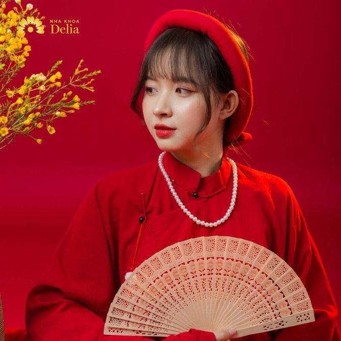 Chụp ảnh Tết trong studio đơn giản nhưng vẫn đẹp