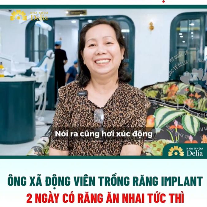 Hình ảnh cô Khiêm tự tin với hàm răng mới