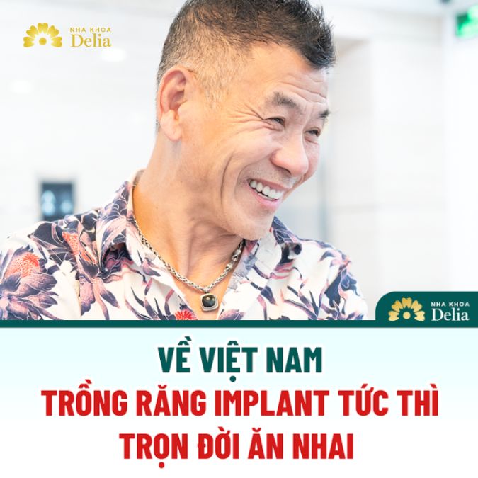 Trong quá trình điều trị tại Nha khoa Delia, anh Vương Văn Phú đã chọn sử dụng trụ Implant SIC từ Thụy Sĩ