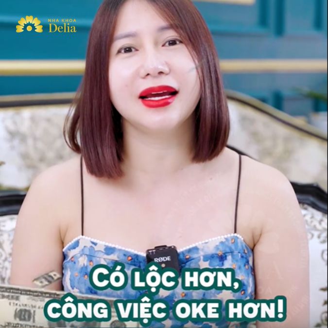Có lộc lá hơn hẳn sau khi làm răng sứ - Chị Giang