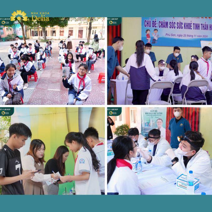 Hình ảnh 2. Nha khoa Delia tổ chức thăm khám tầm soát răng miệng cho học sinh trường THCS Trần Phú - TP. Thanh Hoá (T. Thanh Hoá)